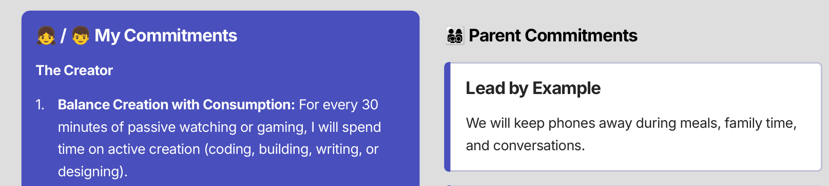 Cover for Healthy Screen Time & Creation Agreement